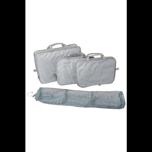 BumbleBella 4-pack Hanging Packing Cubes & Organizer Gray - Picture 1 of 1